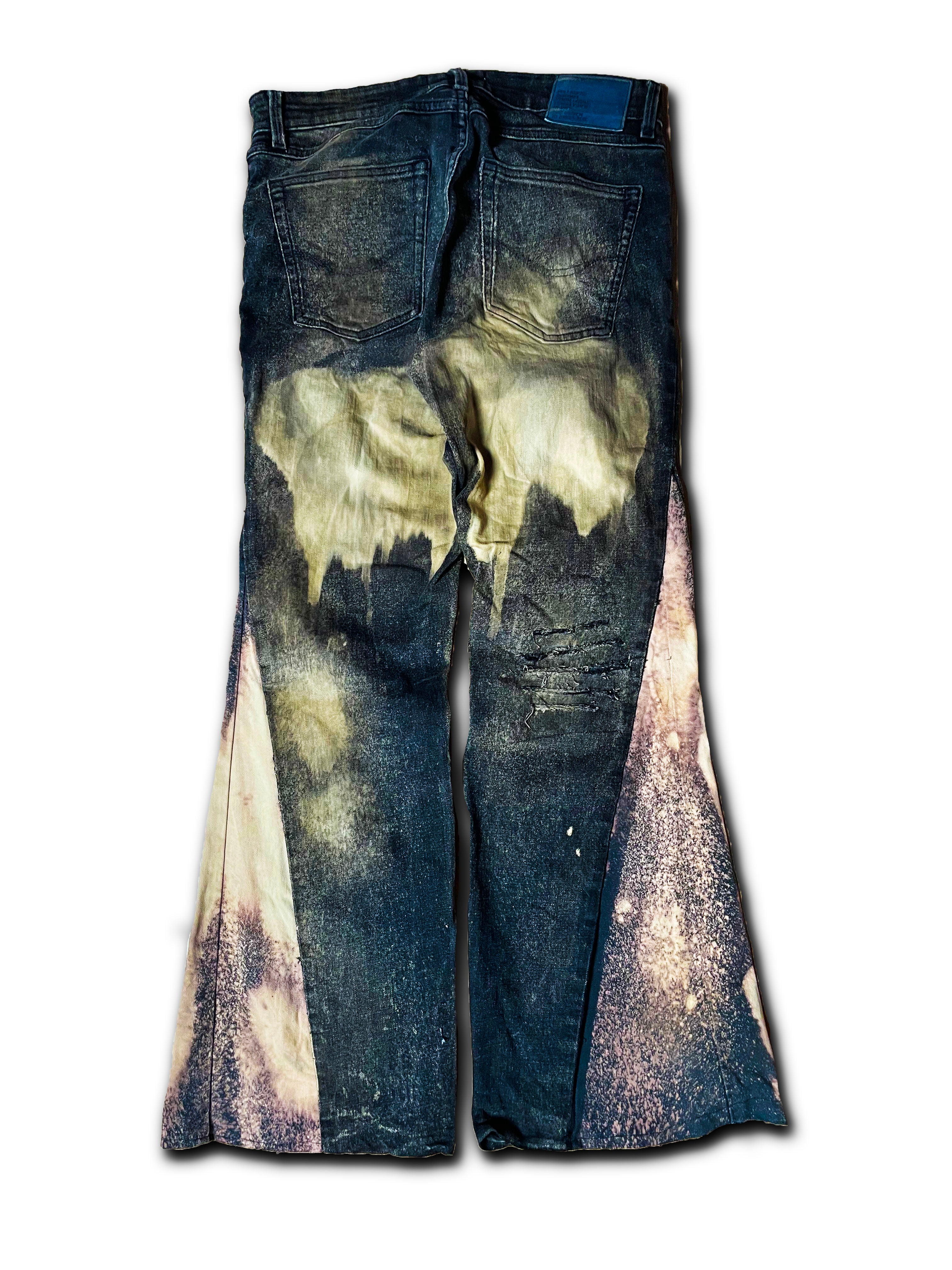 "acidV2" flared jeans
